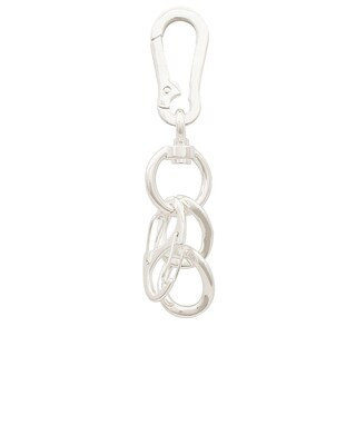 Martine Ali Silver Coated Bias Keychain in Silver | FWRD | FWRD 