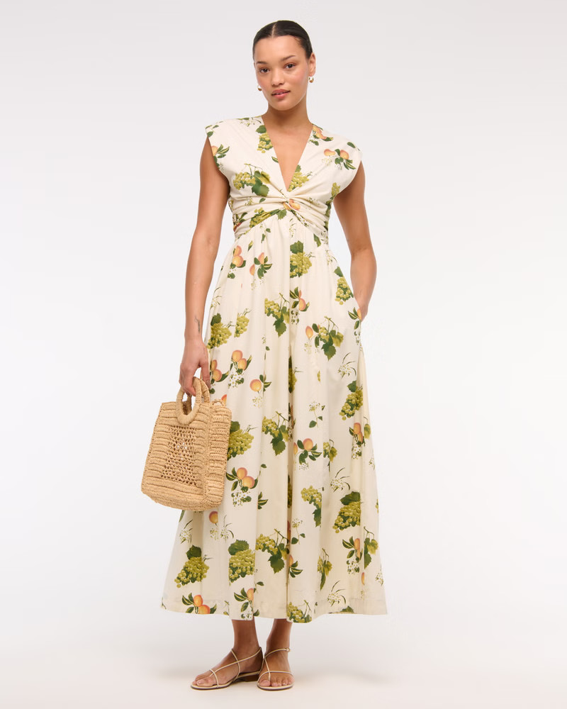 Women's Twist-Front Maxi Dress | Women's Dresses & Jumpsuits | Abercrombie.com | Abercrombie & Fitch (US)