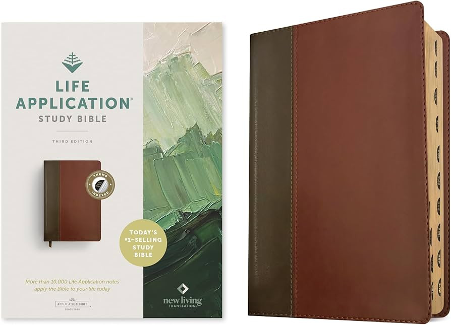 NLT Life Application Study Bible, Third Edition (Red Letter, LeatherLike, Brown/Mahogany, Indexed... | Amazon (US)