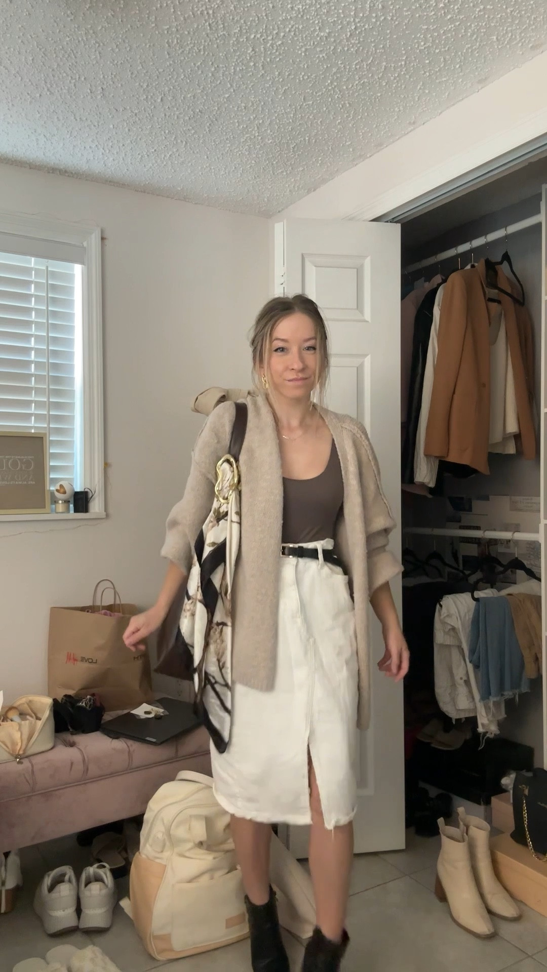 Neutral casual dressy outfit🤍 wearing size small in the cardigan! 

#LTKgrwm #LTKootd