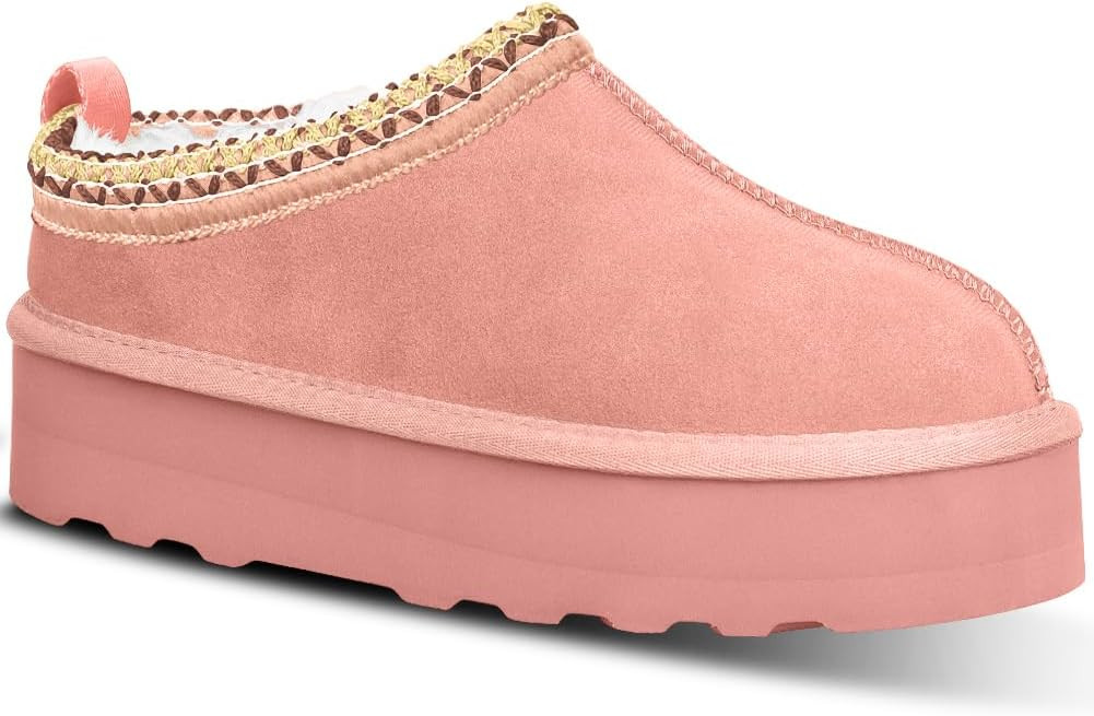 Women's Slippers Platform Mini Boots Short Ankle Boot Fur Fleece Lined Sneakers House slippers An... | Amazon (US)