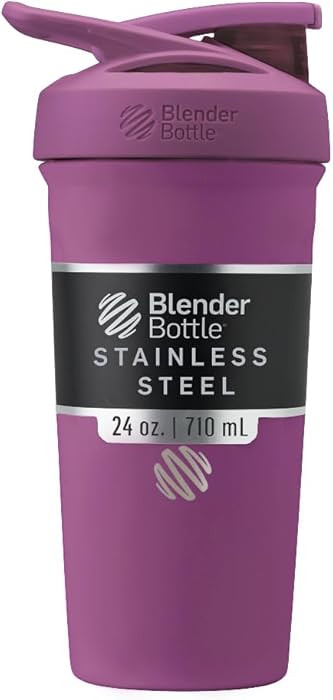 BlenderBottle Strada Shaker Cup Insulated Stainless Steel Water Bottle with Wire Whisk, 24-Ounce,... | Amazon (US)