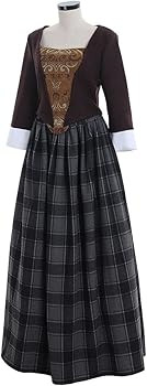 Women's Scottish Highland Dress Claire Fraser Cosplay Costume Dress from Outlander | Amazon (US)
