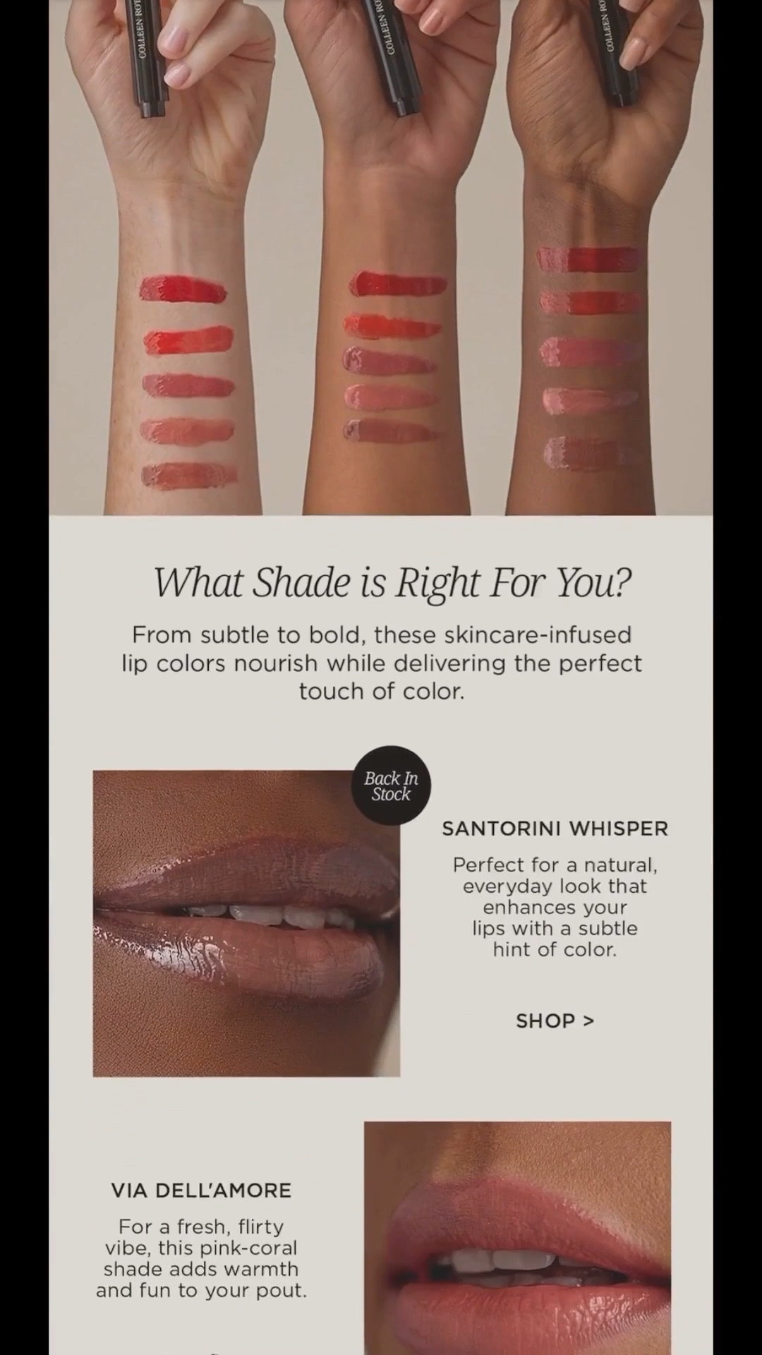 Secretsofyve: My lips feel amazing using these balm lipsticks! 👄 Quench your lips with these gorgeous hues! @colleenrothschild Beauty gift 🎁 idea. 
#Secretsofyve #ltkgiftguide
Always humbled & thankful to have you here.. 
CEO: PATESI Global & PATESIfoundation.org
@secretsofyve : where beautiful meets practical, comfy meets style, affordable meets glam with a splash of splurge every now and then. I do LOVE a good sale and combining codes! #ltkstyletip #ltksalealert #ltkfamily #ltku #ltkfindsunder100 #ltkfindsunder50 #ltkworkwear #ltkholiday #ltkover40 #ltkplussize #ltkpetite #ltktall #ltkmidsize #ltktravel #ltkparties #ltkbump #ltkfestival #ltkwedding secretsofyve 

#LTKSeasonal #LTKvlog #LTKBeauty