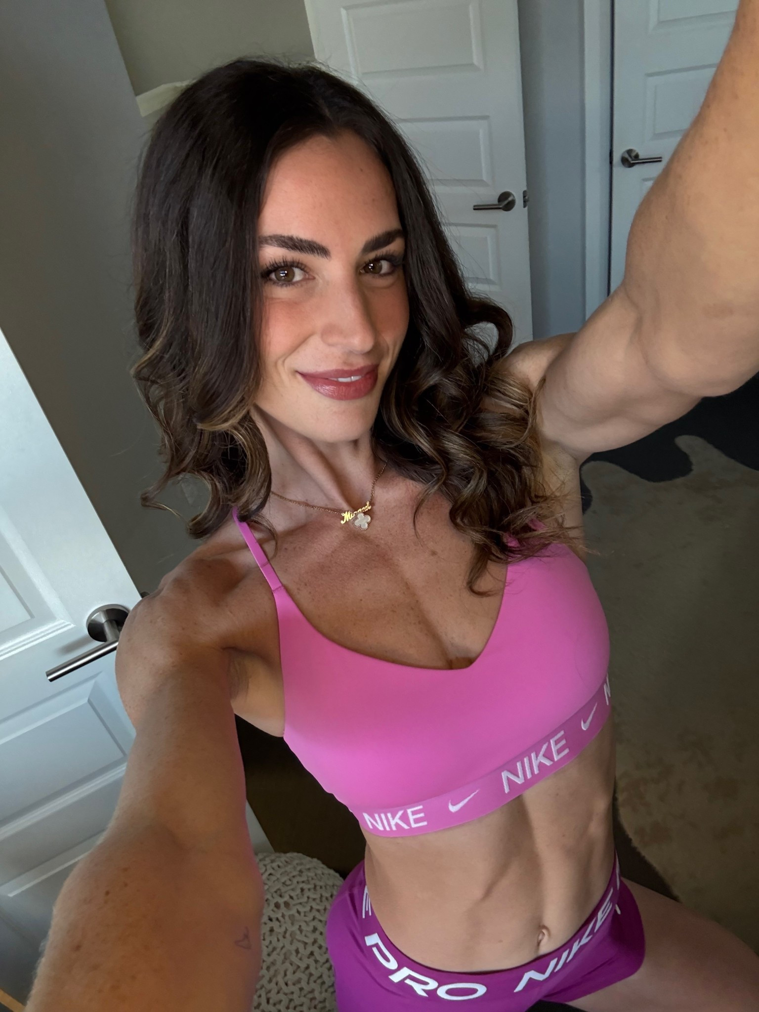 Love being a bad bitch in a pink set 

#LTKActive #LTKfitnessgoals #LTKootd