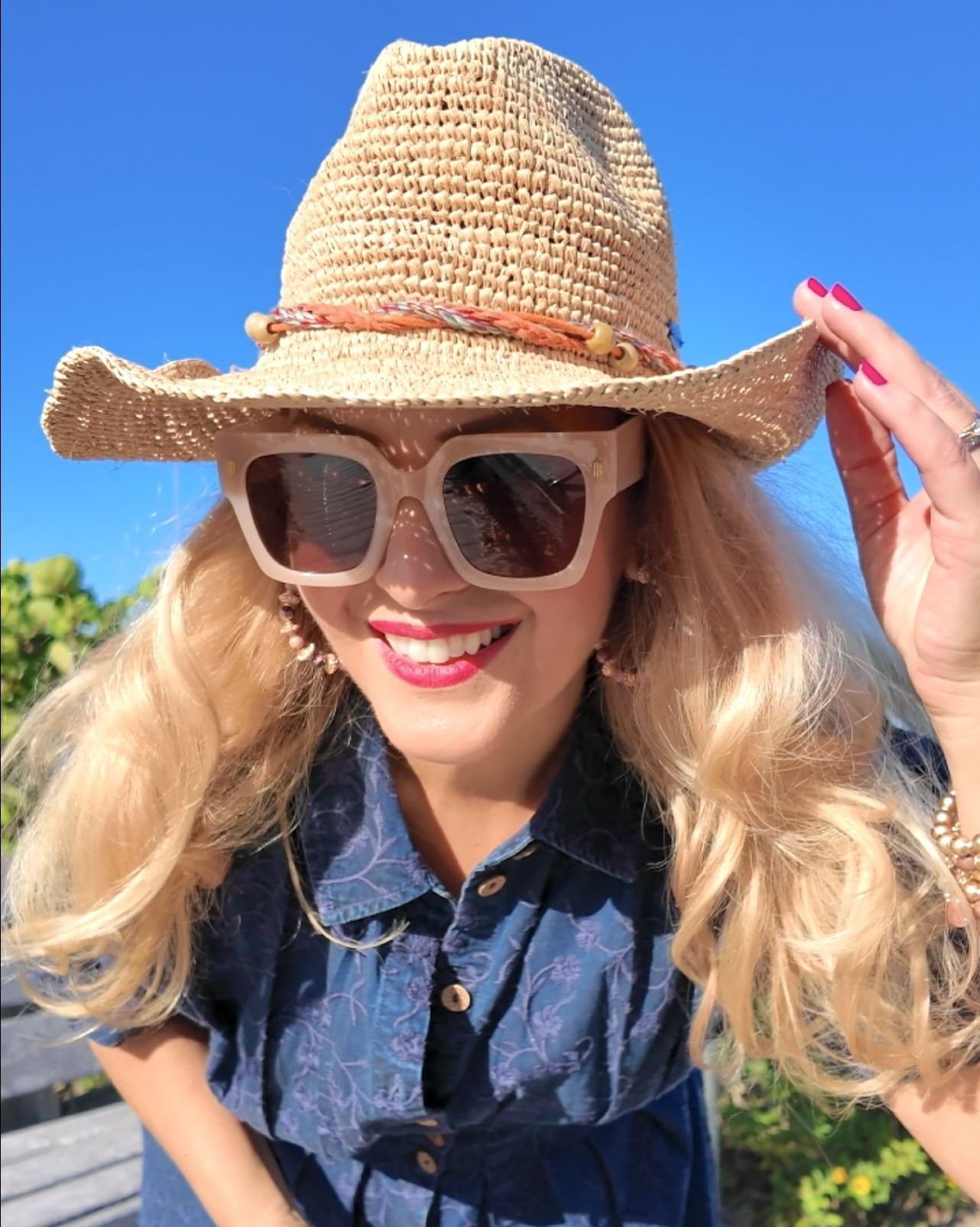 🏝️SOFT SURROUNDINGS: #ad Packing for a calm getaway? Here’s the dress you need! @soft_surroundings #softsurroundings 

👗My embroidered short sleeve midi dress flatterers with front and back tucks that define your waist. Love the tonal embroidery and beautiful floral pattern. You can wear this meeting friends for a lunch date, a beach getaway or everyday wear. Effortless style + versatility + breathable fabric = The dress you need!

🫶🏻Truly looks like a sophisticated denim dress. Buttons down the front, has side pockets and so soft! I’m wearing a medium and it fits true to size. Available in XS-3X. Color: Embroidered medium wash.

👒When heading out to the beach, don’t forget to pick up my Catalina Cowboy hat! This raffia hat features a colorful braided faux suede hatband and has an interior adjustable sweatband that makes it comfy. Also love the shapeable three inch brim to offer extra sun protection. 

🙌🏼In addition to my hat, I’m wearing a set of five bracelets with matching earrings. The genuine rhodonite beads in pinks, golds and earth tones look fantastic for spring and summer.

👡You can’t forget about these insanely comfortable textured sandals. Obsessed! This golden leather sandal has a soft shimmer and glow. Elevated and chic. You’ll be reaching for these all spring and summer long. I walked around all day and my feet felt great. Order your normal size. These are fantastic!

👉🏼Follow my shop @jtstjtst11 on the @shop.LTK app to shop this post and get my exclusive app-only content!

#liketkit 
@shop.ltk

#LTKSeasonal #LTKOver40 #LTKU #LTKTravel #LTKgrwm #LTKootd #LTKMidsize #LTKSwim #LTKFestival