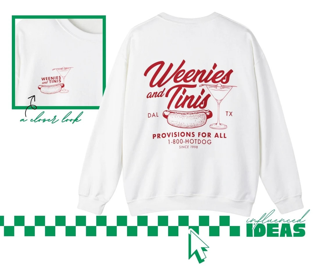Weenies & 'tinis Unisex Crewneck Sweatshirt - Etsy | Etsy (US)