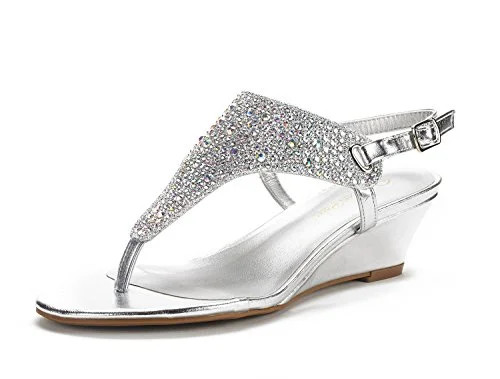 DREAM PAIRS Women's Open Toe T-Strap Sandals Platform Dress Shoes Low Wedge Heel Sandals ADITI-NE... | Walmart (US)