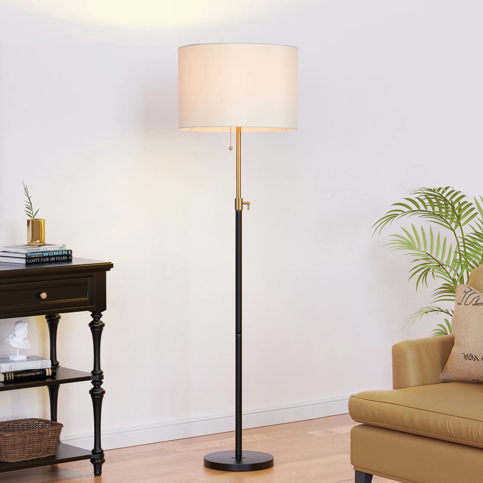 Everly Quinn Kelliann 64.5" Traditional Adjustable Floor Lamp & Reviews | Wayfair | Wayfair North America