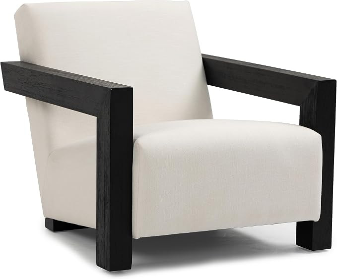 Meridian Furniture 478Cream Ward Collection Mid-Century Modern Linen Textured Fabric Upholstered ... | Amazon (US)