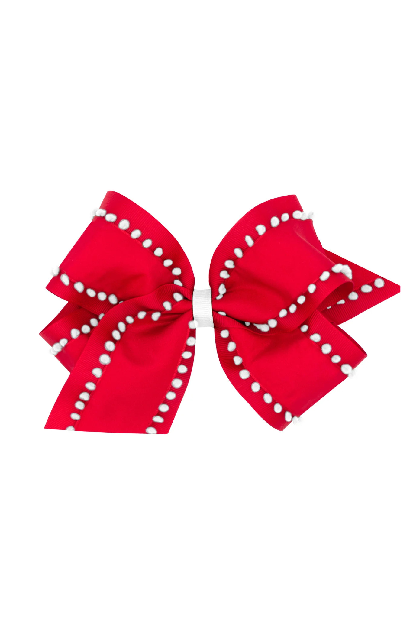 King Red Holiday Style With White Pom-Pom Edge | Sugar Dumplin' Kids