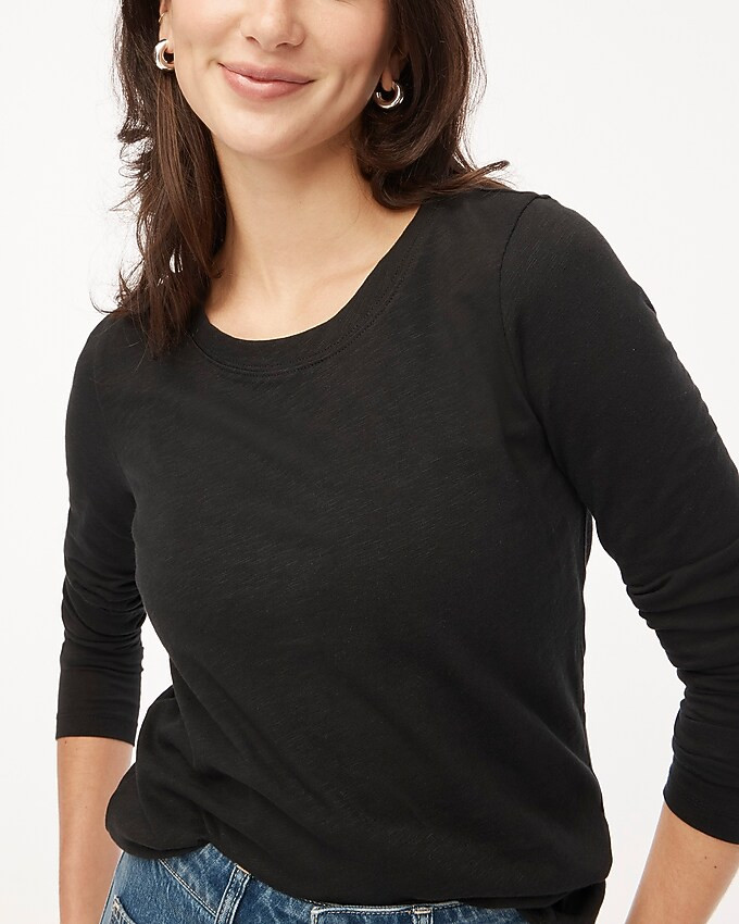 Long-sleeve crewneck girlfriend tee | J.Crew Factory
