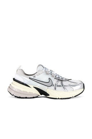 Nike V2K Run Sneaker in Summit White & Metallic Silver from Revolve.com | Revolve Clothing (Global)
