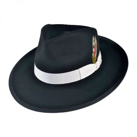 Made in the USA - Classics Zoot Wool Felt Fedora Hat - XL - Black | Walmart (US)