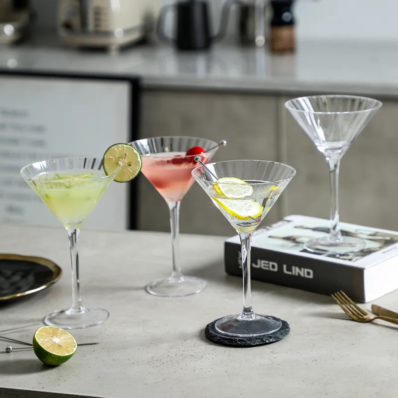 Orren Ellis Mikol 4 - Piece 7oz. Glass Martini Glass Glassware Set | Wayfair North America