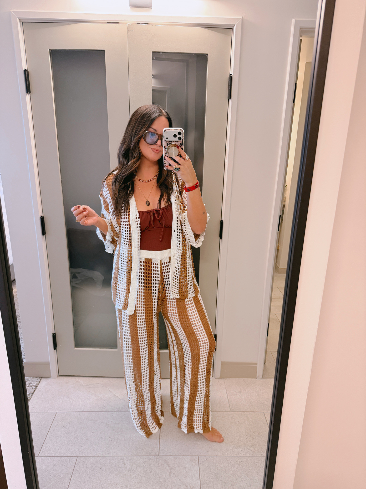 Wearing a large in the swim, XL in the set 

 #LTKSeasonal #LTKMidsize