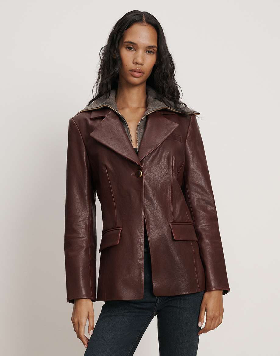 Kessler Leather Dickey Jacket | Veronica Beard