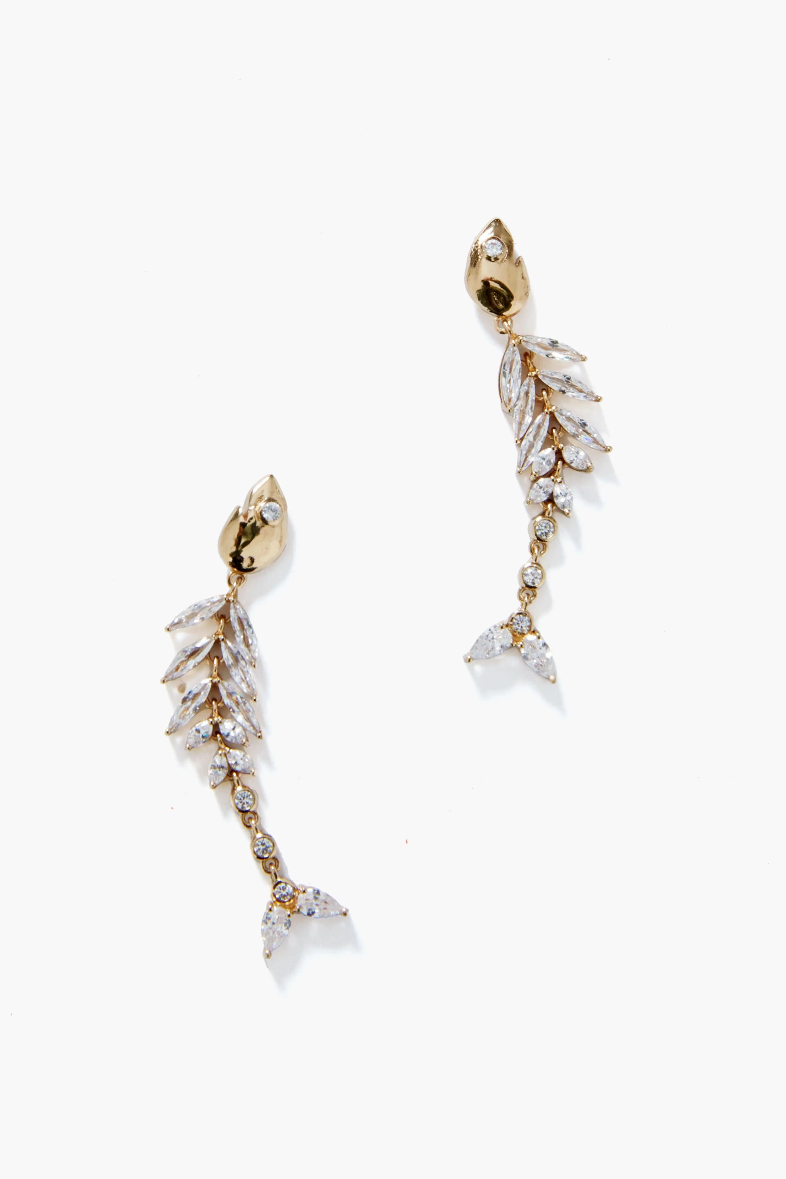 Gold Elisabetta Fish Earrings | Tuckernuck (US)