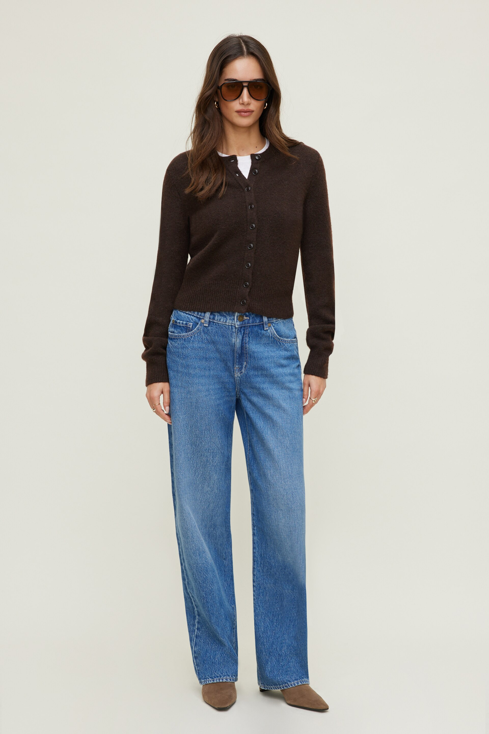 Rebecca Crewneck Cardigan | Dynamite Clothing