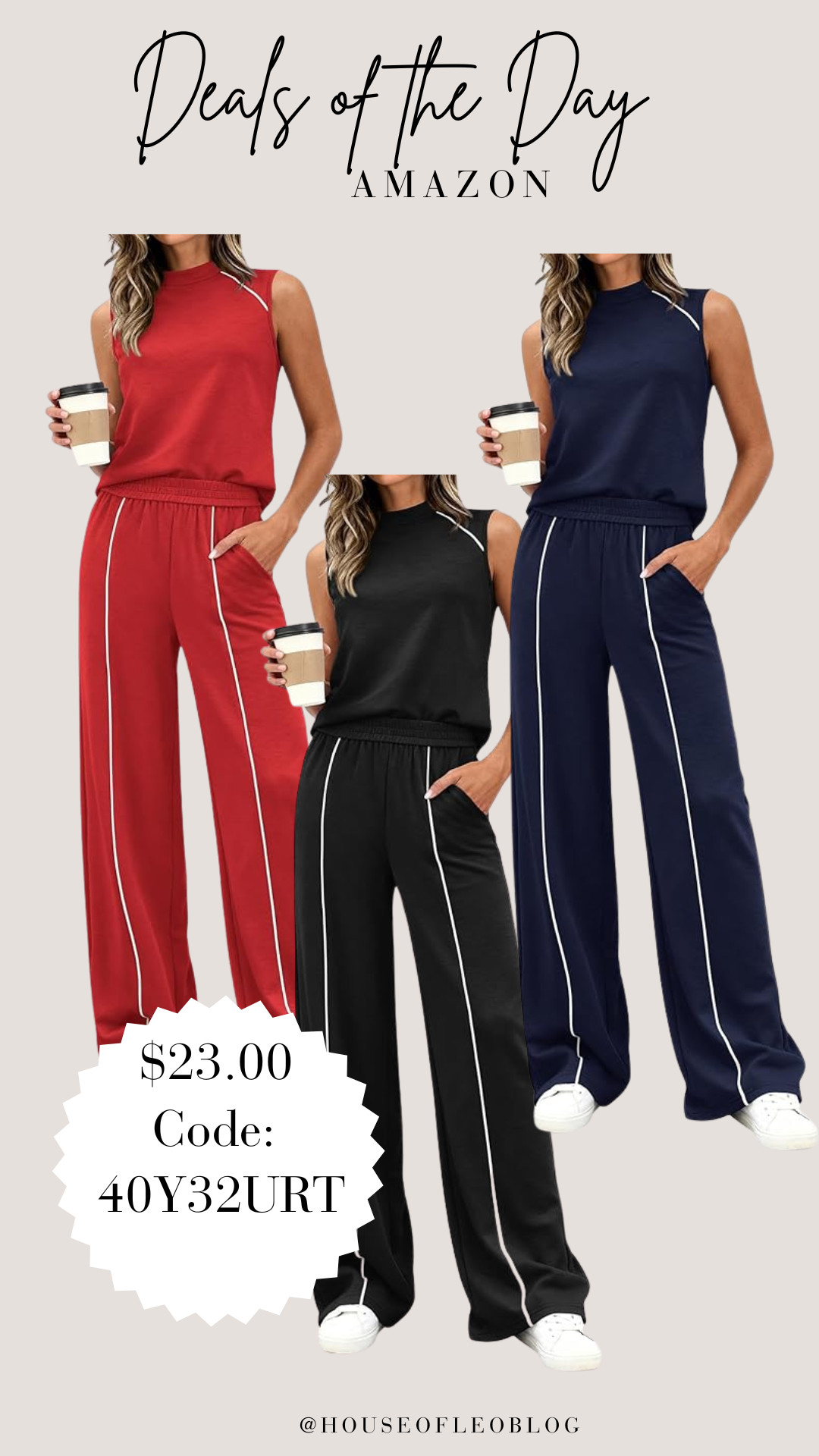 Super cute two piece set perfect for traveling on sale with a coupon code today! 

 #LTKSaleAlert