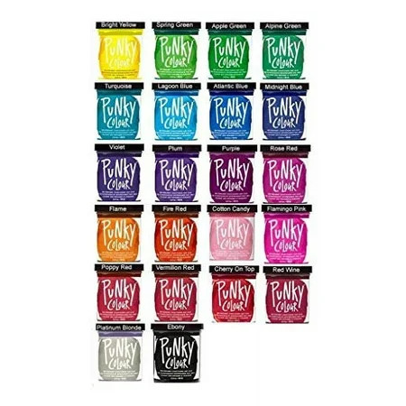 PUNKY COLOUR The Original SEMI-PERMANENT Conditioning Hair Color Dye by Jerome Russell (w/Sleek Tint Brush) Haircolor 3.5 oz / 100 ml (Ebony) | Walmart (US)