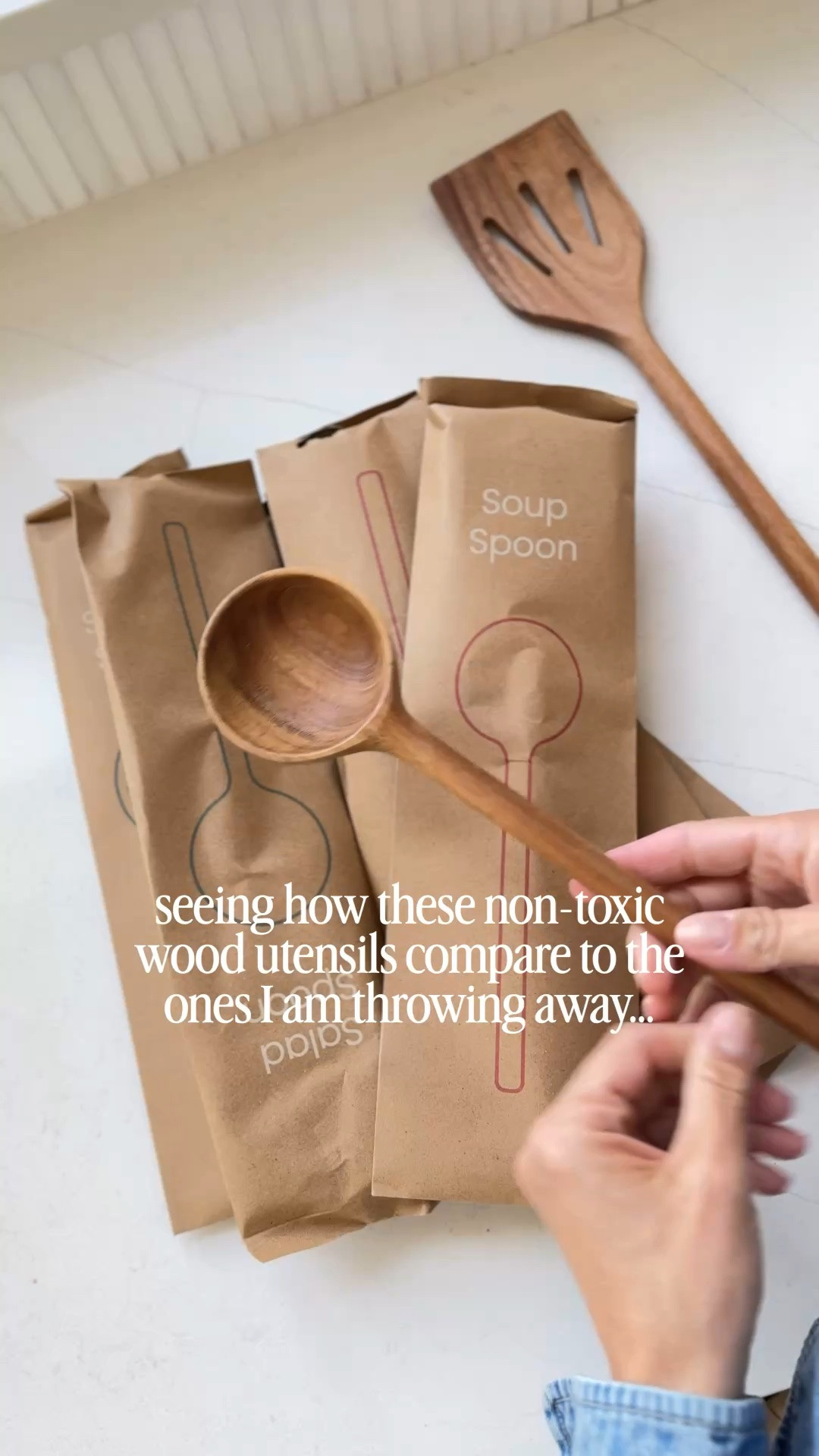 Wood non-toxic non glued utensils ✔️ #ltkhome