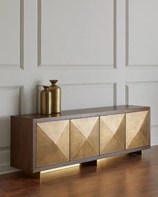 Oriole Brass Door Console | Horchow