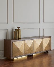 Oriole Brass Door Console | Horchow