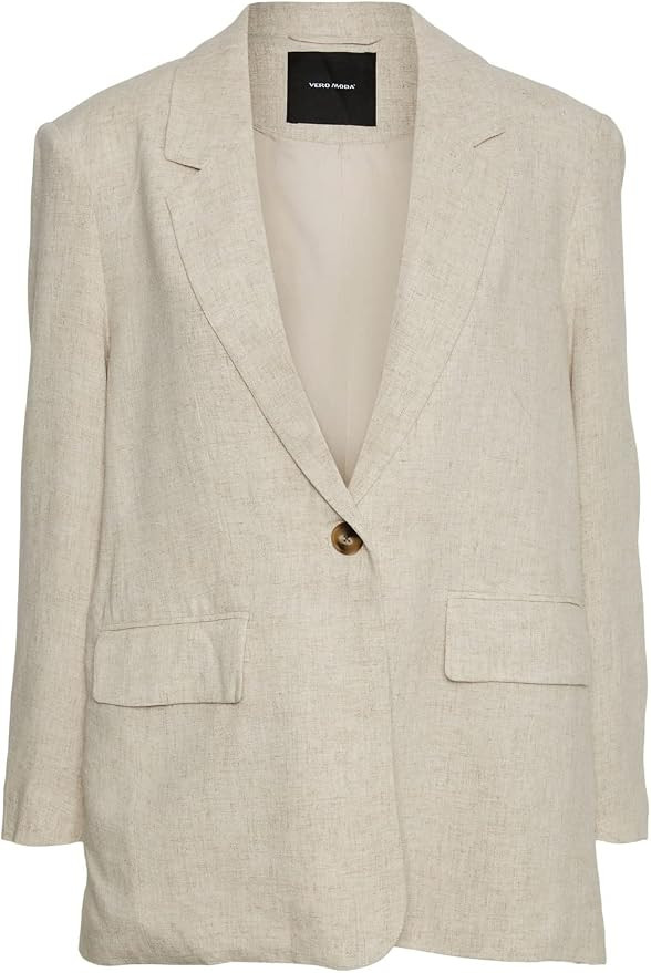 Vero Moda Vmlucyver Ls Linen Blazer Femme | Amazon (FR)