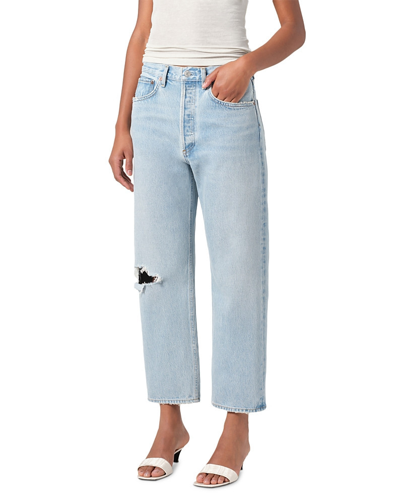 Agolde 90's Mid Rise Cropped Straight Leg Jeans in Segment | Bloomingdale's (US)