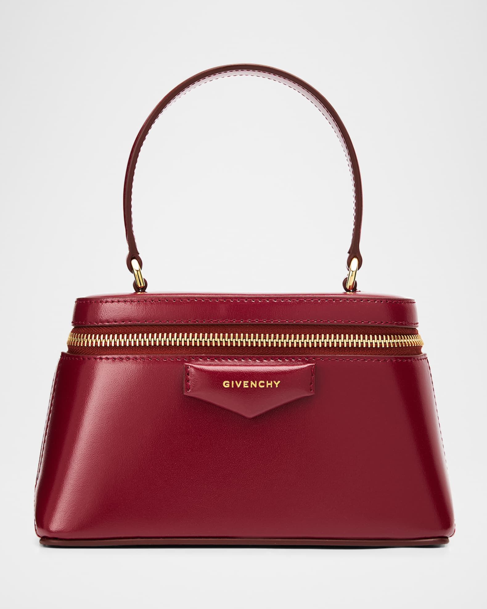 Antigona Vanity Top-Handle Bag in Box Leather | Neiman Marcus