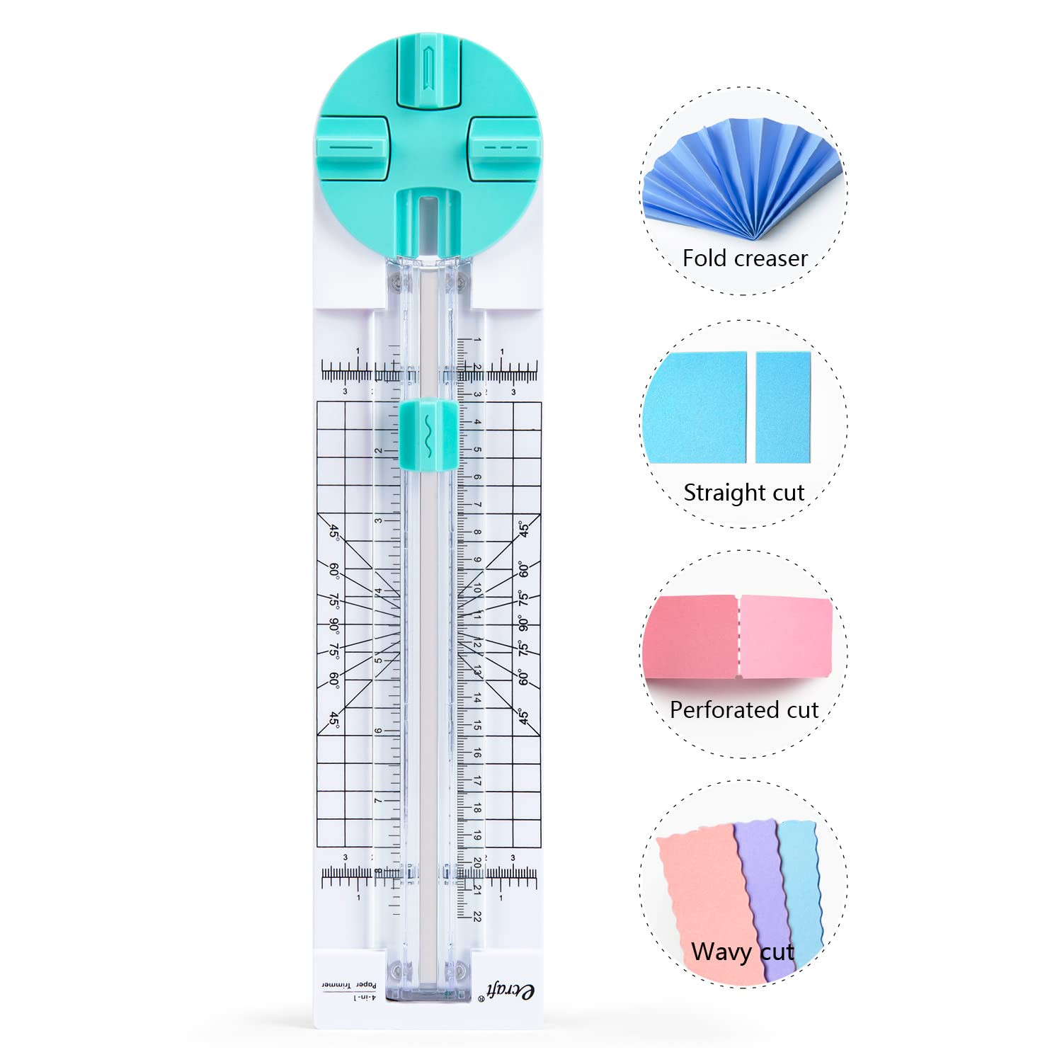 Paper Trimmer Craft Paper Cutter: 4 Style Multi-Function Scrapbooking Tool with Dial Blades of St... | Amazon (US)