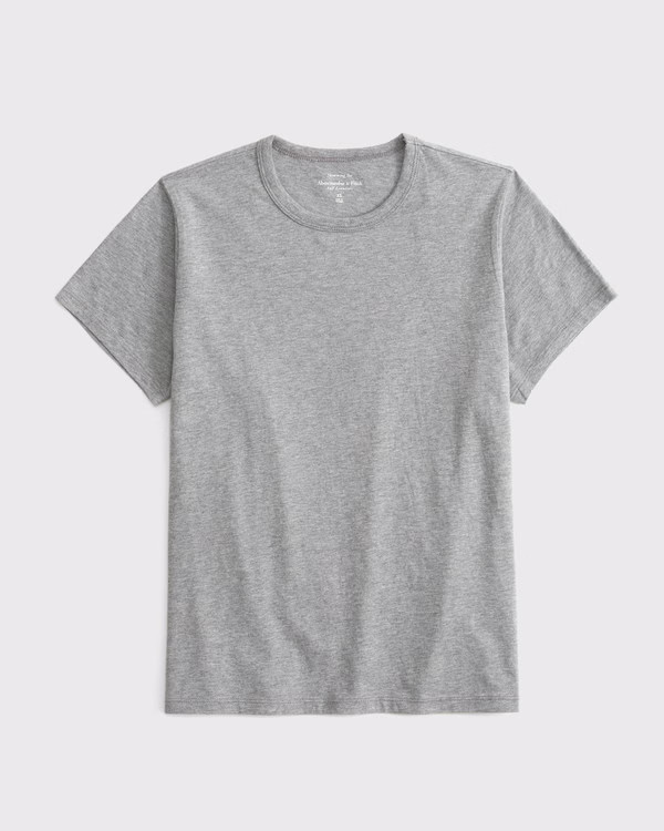 Essential Polished Body-Skimming Tuckable Tee | Abercrombie & Fitch (US)
