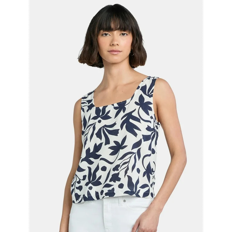 Time and Tru Women's Woven Tank Top, Sizes XS-XXXL | Walmart (US)