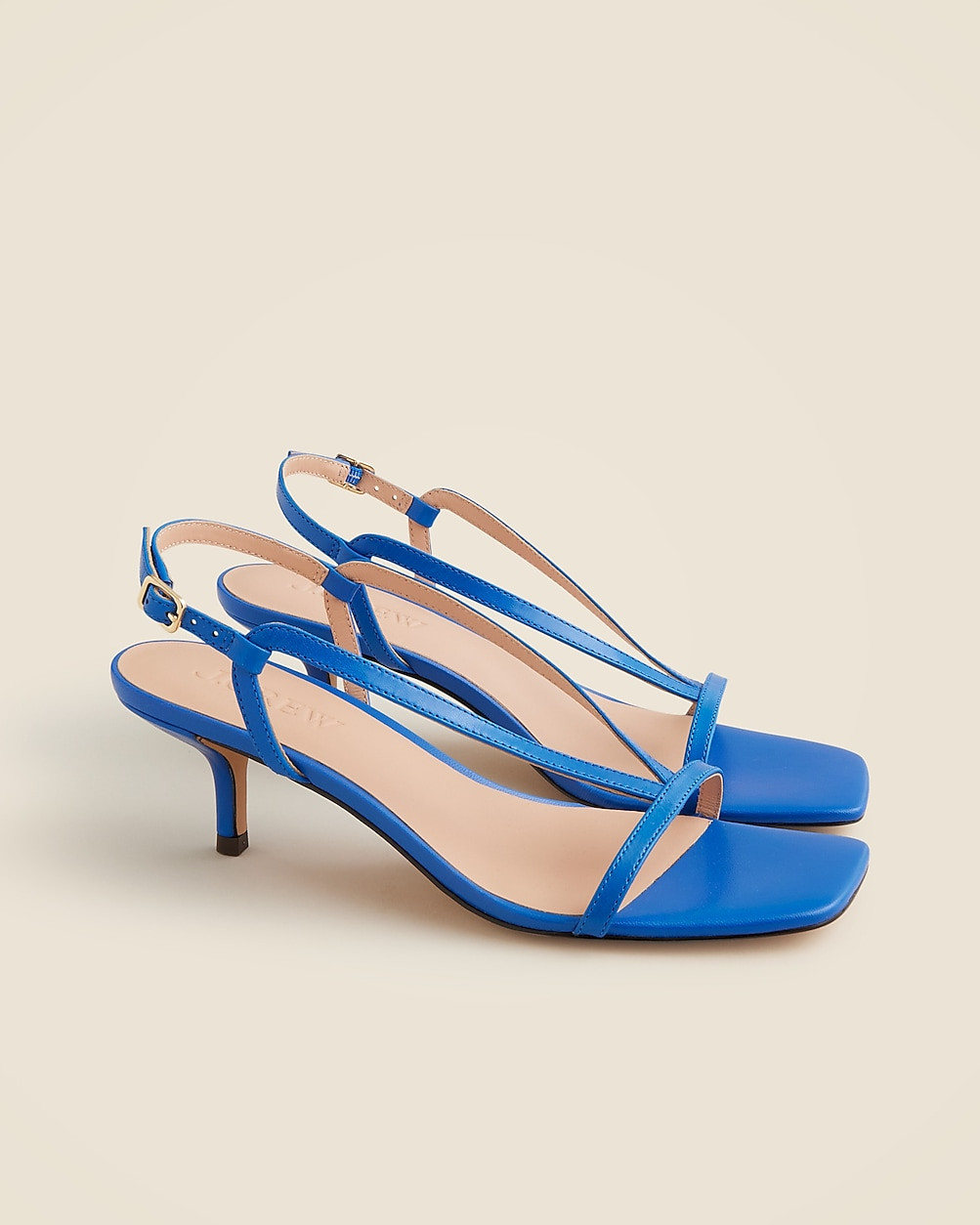 Krista slingback kitten-heel sandals in leather | J. Crew US