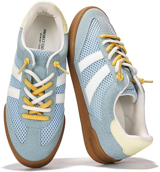 Project Cloud Genuine Leather Casual Sneakers for Women - Memory Foam Insoles Lace-Up Womens Shoe... | Amazon (US)