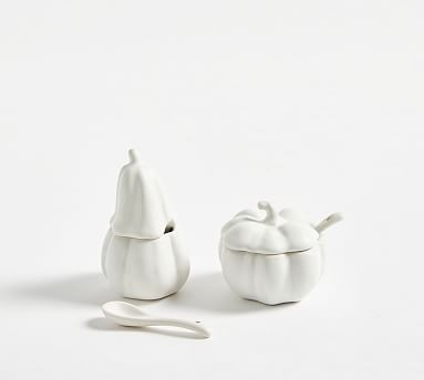 Pumpkin Shaped Stoneware Salt & Pepper Shakers | Pottery Barn (US)