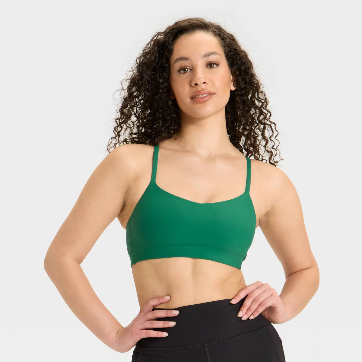Women's Everyday Soft Light Support Strappy Sports Bra - All In Motion™ | Target
