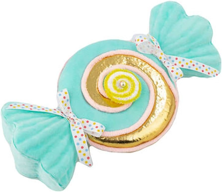 December Diamonds Snow Cream Shoppe 14" Blue/Gold Swirl Candy Wrapper - Cute and Compact Christma... | Amazon (US)