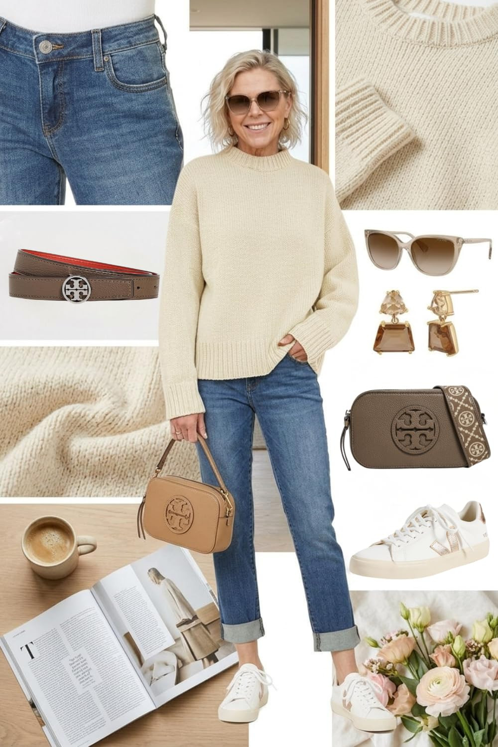 Casual Elevated Outfit Inspo | Elevated Sweater and Denim Look. Elevate your everyday spring style with this chic sweater and jeans outfit idea 🌸 This look pairs classic denim with a lightweight neutral sweater and polished accessories for an effortless look. 

 #LTKdayinmylife #LTKootd #LTKOver40