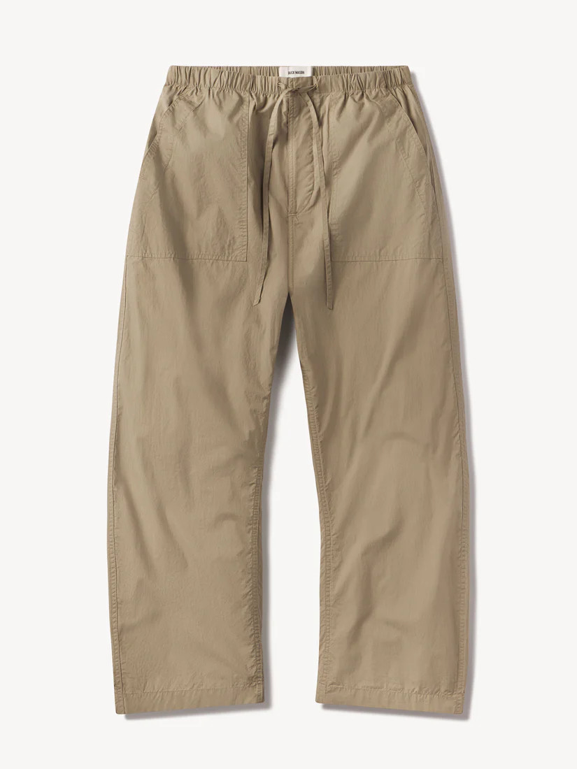 Mushroom Paperweight Poplin Pull-on Pant - Buck Mason- Modern American Classics | Buck Mason