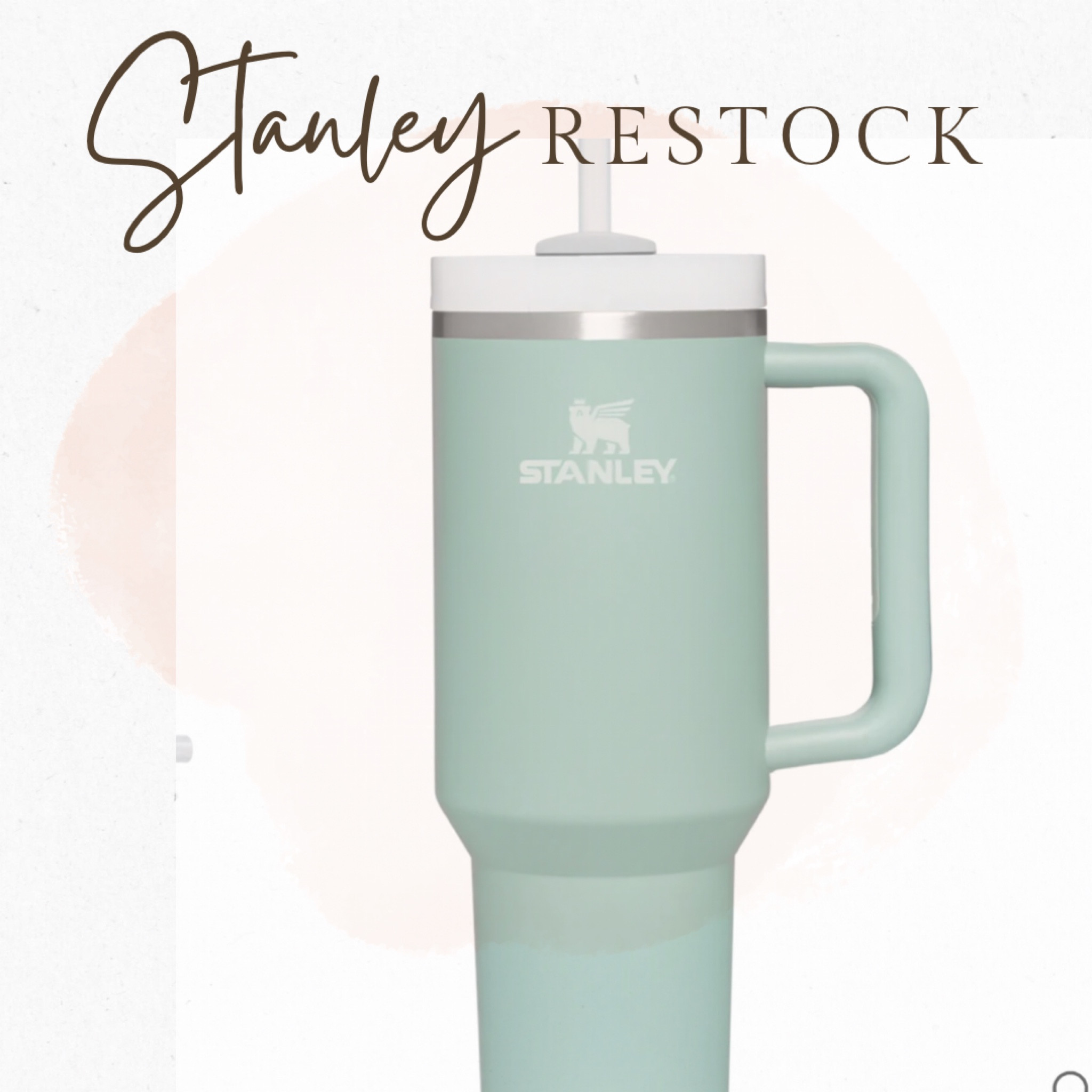 If the 40 oz is too big for you - Stanley does have the 30 oz option! Eucalyptus is sold out but rose quartz & cream are still available 

#LTKSeasonal