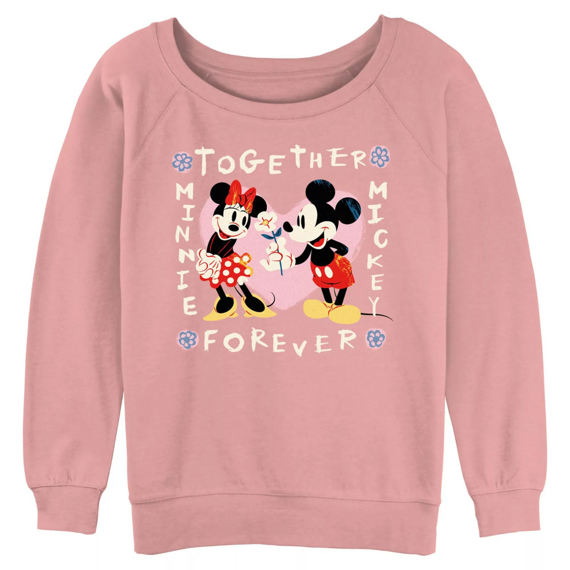 Disney's Mickey Mouse And Minnie Mouse Together Forever Juniors' Graphic Pullover | Kohl's