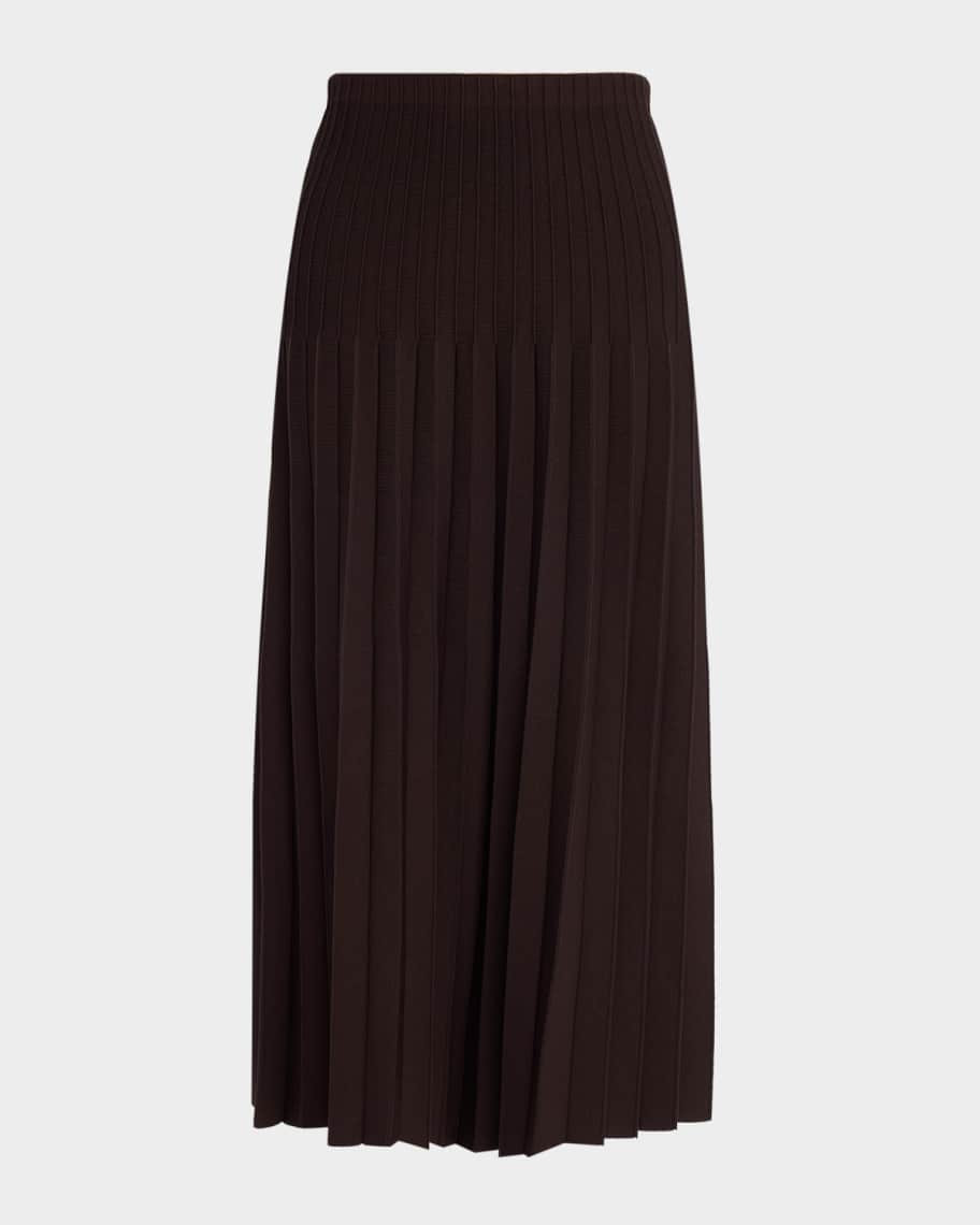STAUD Lena Pleated Midi Skirt | Neiman Marcus