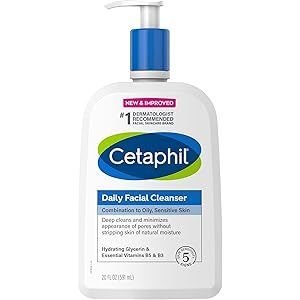 Face Wash by CETAPHIL, Daily Facial Cleanser for Sensitive, Combination to Oily Skin, NEW 20 oz, Gen | Amazon (US)