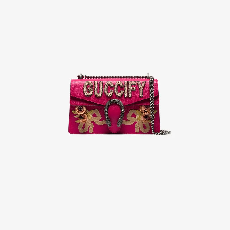 Gucci Pink Guccify Dionysus Small shoulder bag | Browns Fashion