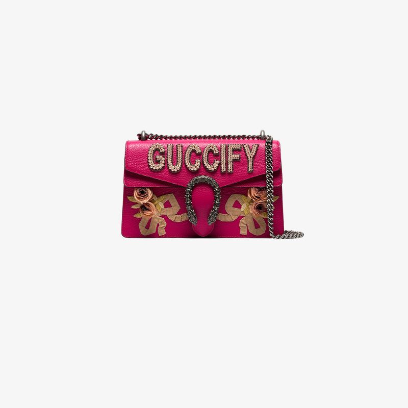 Gucci Pink Guccify Dionysus Small shoulder bag | Browns Fashion