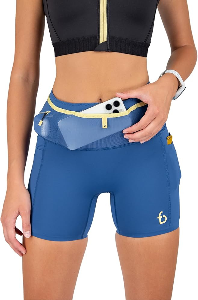 FlipBelt Women’s Air Compression Shorts – Lightweight, Moisture-Wicking with Built-in Phone P... | Amazon (US)