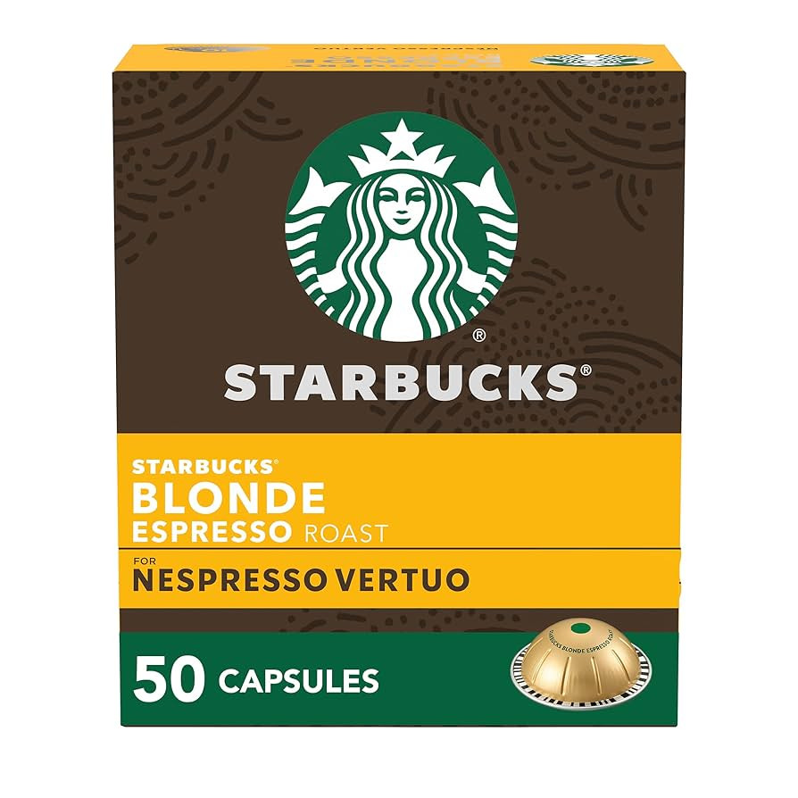 Starbucks by Nespresso Vertuo, Blonde Roast Espresso, 50-count Espresso Pods, Brews, 1.35 oz. | Amazon (US)