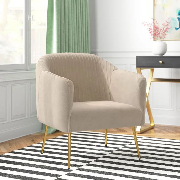 Fynn 27'' Wide Velvet Barrel Chair | Wayfair North America